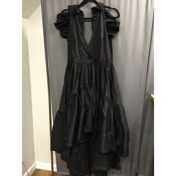 Making The Cut Sienna's Dress Women's Medium Black Ruffle Tiered Hi-Low A-Line - Picture 1 of 9